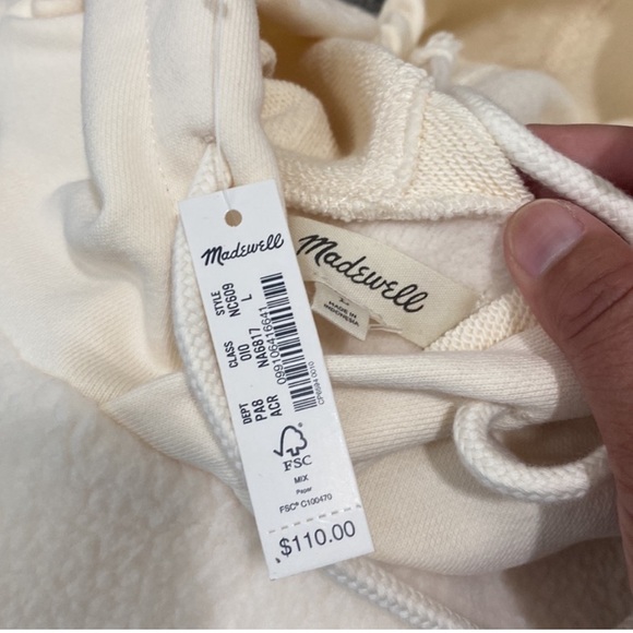 Madewell (Re)sourced Fleece
Bubble-Sleeve Hoodie
Sweatshirt size Large - Picture 5 of 5